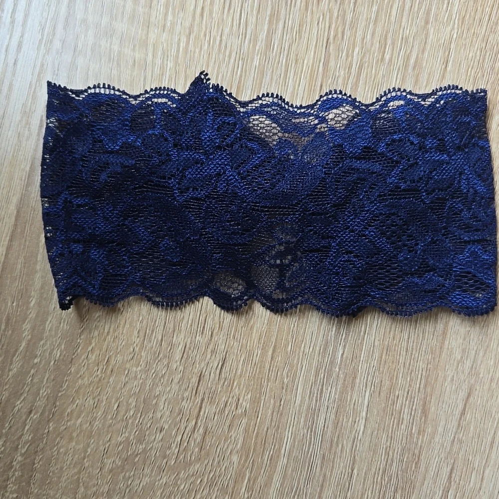 Wide Lace Front Bow Headbands Baby Girl Toddler Pink & Navy Blue Hair Accessory